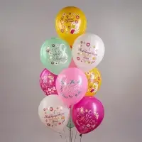 Воздушный шар латексный 12" &laquo;Праздник 8 Марта! С женским днём!&raquo;, 25 шт.