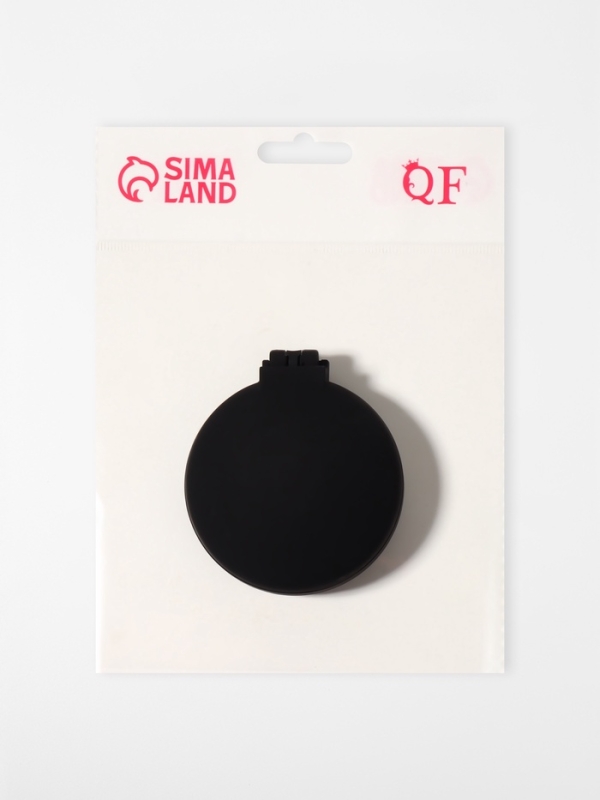 Расчёска массажная &laquo;Классика&raquo;, складная, с зеркалом, 7&times;2.5 см, матовая, чёрная