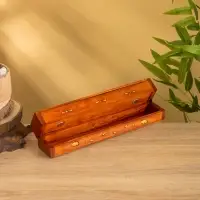 Пенал для благовония двойной с хранением, дерево шишам 30,5 см