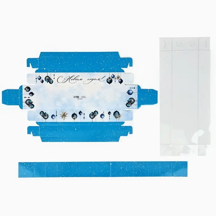 Коробка под 5 конфет с ячейками &laquo;Морозная роскошь&raquo;, 6 х 23 х 3 см
