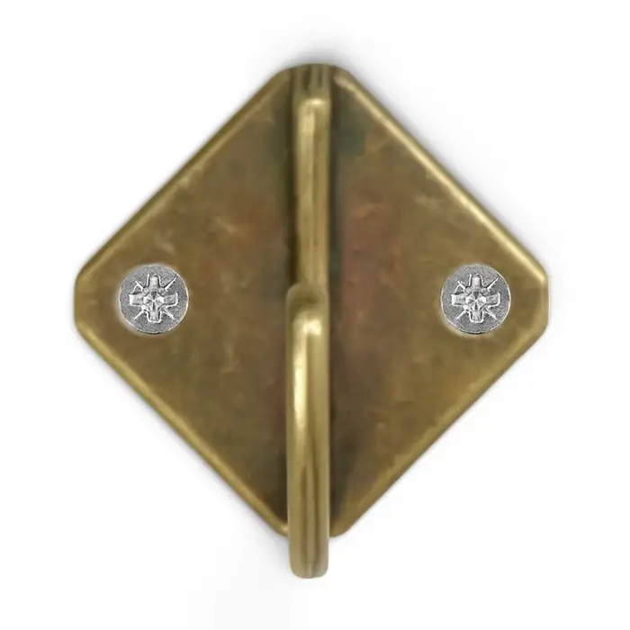 Крючок мебельный ТУНДРА TKO025, однорожковый, бронза, 25 шт