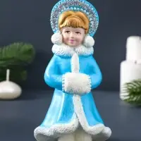 Свеча фигурная "Снегурочка" 8х7,5х15,5 см, цв. голубой