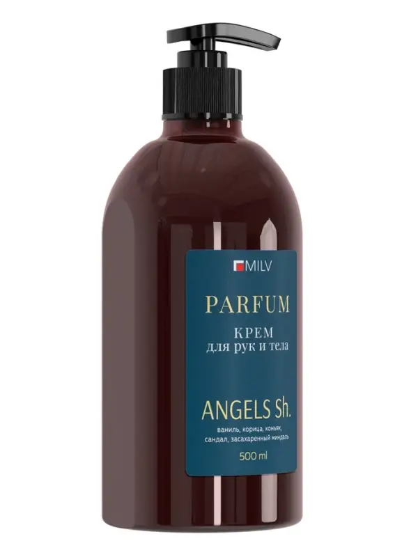 Крем для рук и тела парфюмированный MILV питательный по мотивам ANGELS SHARE, 500 мл