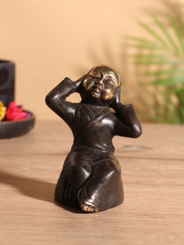 Сувенир бронза "Монах" 7х6х10 см