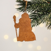 Ёлочная игрушка новогодняя &laquo;Дед мороз&raquo;, на Новый год, хдф, 6,4 х 9