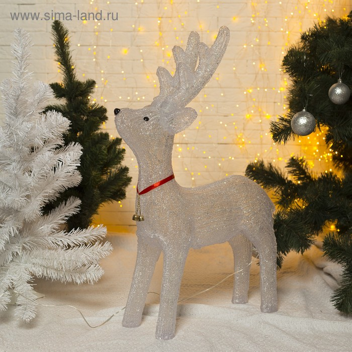 Светодиодная фигура &laquo;Олень гордый&raquo; 52 &times; 80 &times; 21 см, акрил, 80 LED, 8 режимов, 24 В, свечение белое
