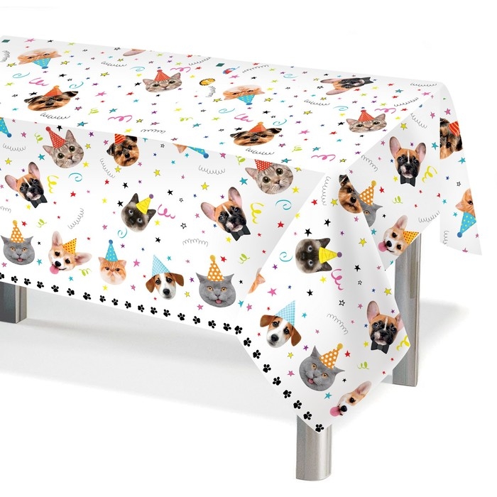 Скатерть одноразовая &laquo;Котики и Собачки&raquo;, 120х180 см, 1 шт.
