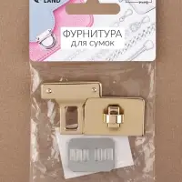 Застёжка для сумки, 3.3&times;3.3 см, цвет золотой