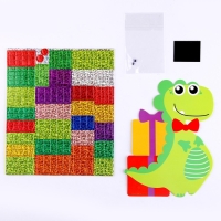 Аппликация стикерами форменная &laquo;Динозавр&raquo;, набор для творчества, стикерная мозаика