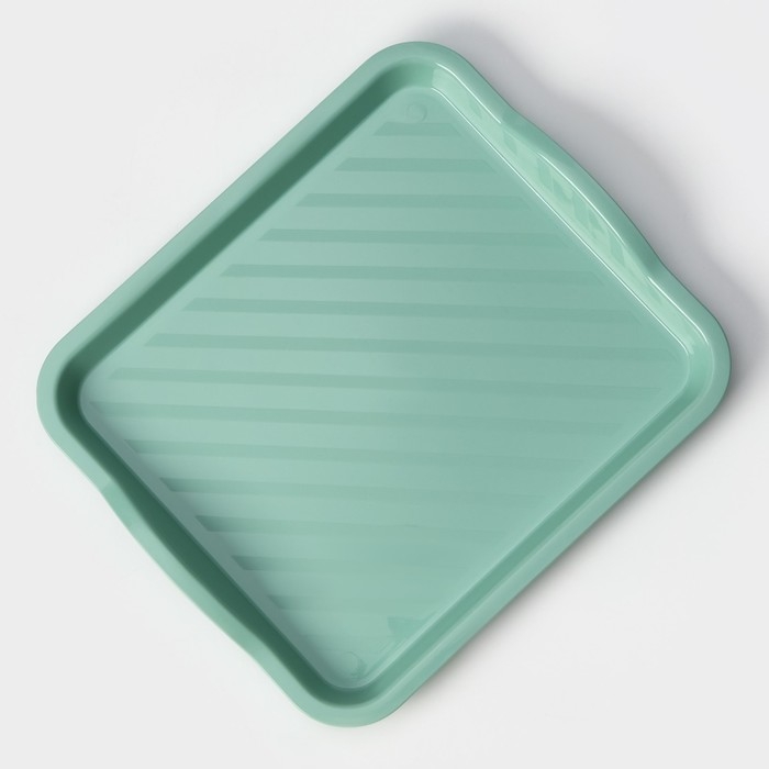 Поднос пластиковый, 25&times;29&times;3,2 см, цвет фисташковый