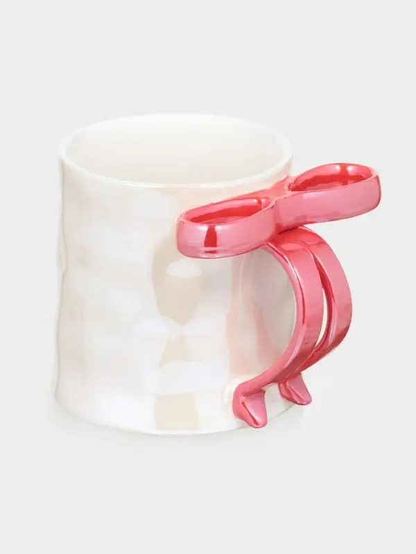 Кружка 350 ид "Бантик" 8,5х9 см красный бант