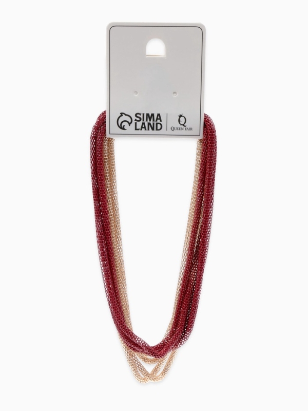 Бусы 2 нити &laquo;Трансформер&raquo; (несколько способов носки), цвет красно-золотой, 118 см