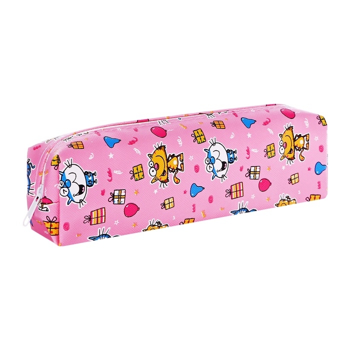 Пенал школьный &laquo;Котики&raquo;, на молнии, МИКС