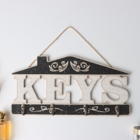 Крючки декоративные дерево "Домик. Ключи" 3,5х35х17,5 см