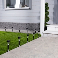 Набор садовых светильников на солнечной батарее &laquo;Цилиндр&raquo;, 4.5 &times; 30 &times; 4.5 см, 1 LED, свечение мульти (RGB), 10 шт.