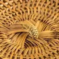 Корзина плетёная "Баскет" бамбук 27х27х37 см, светлая