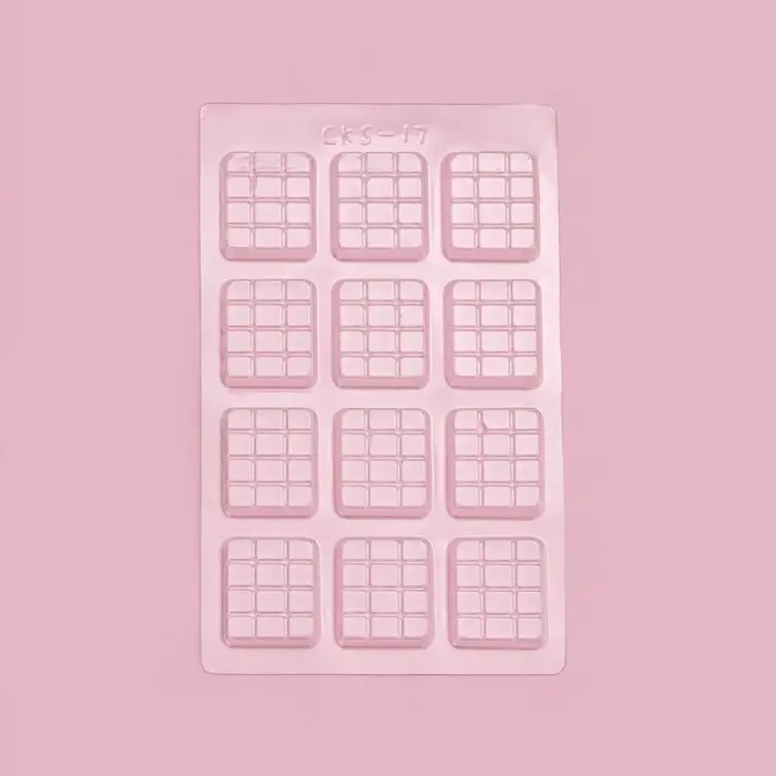 Форма для шоколада и конфет &laquo;Мини плитка&raquo;, пластик, 22&times;13&times;1 см, 12 ячеек (3,5&times;4 см), прозрачная