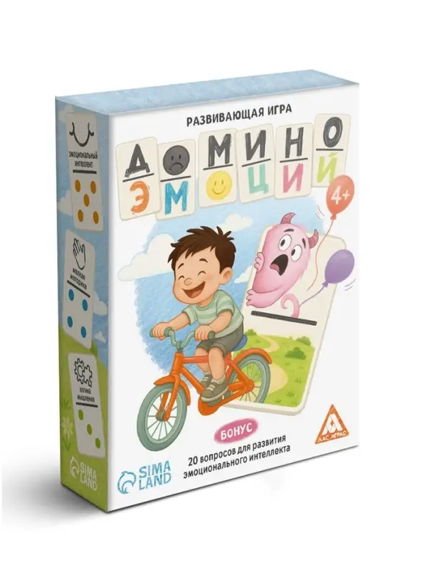 Развивающая игра "Домино эмоций", 61 карта, 4+