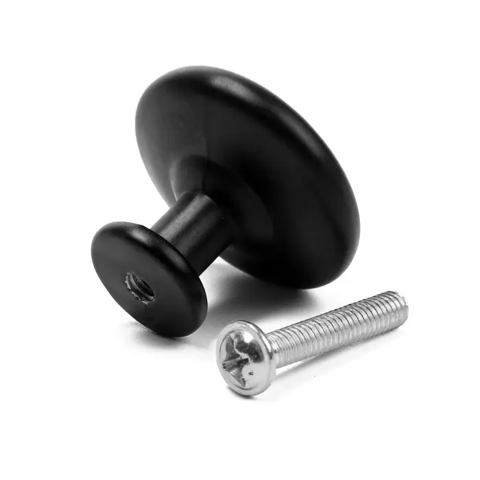 Ручка кнопка WAVE ТУНДРА РК120BL, черная