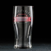 Бокал стеклянный для пива &laquo;Мужские надписи&raquo;, 570 мл, рисунок МИКС
