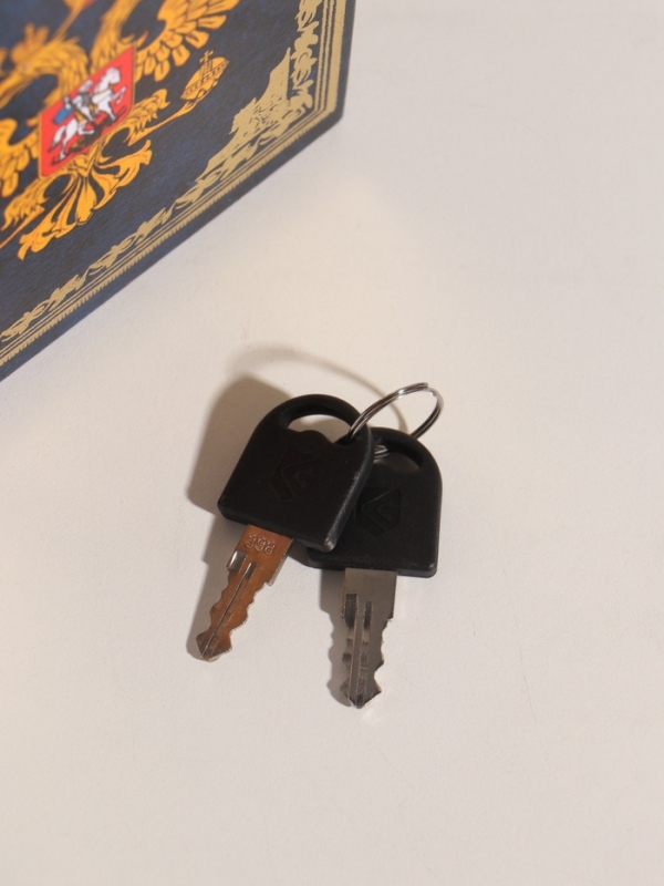 Сейф-книга дерево кожзам "История Отечественной геральдики" тиснение 21х13х5 см