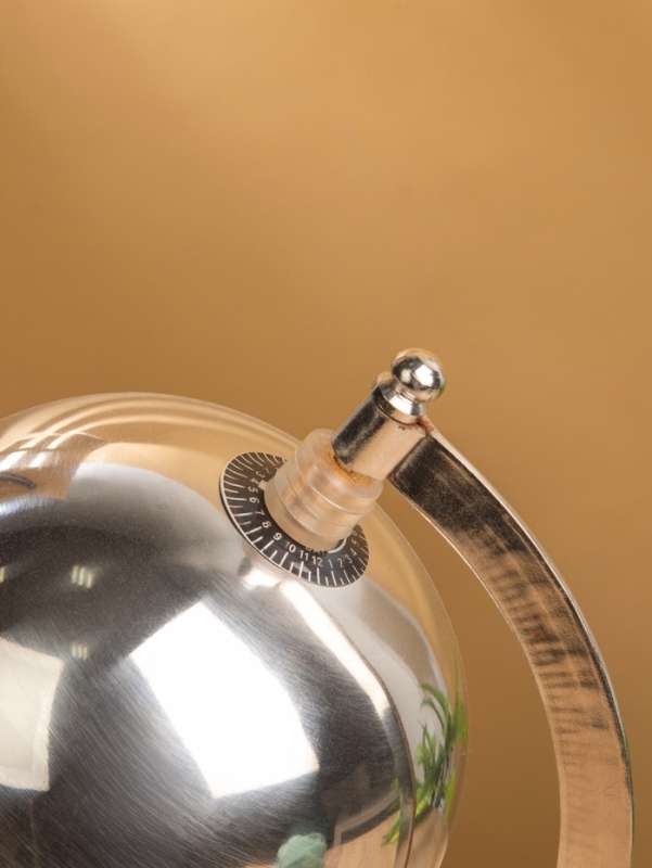 Глобус сувенирный "Жемчуг" 12,5х15х25,5 см, стекло, дерево