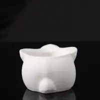 Подсвечник "Заяц" 9х6х4 см, натуральный, гипс