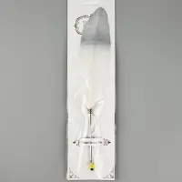 Перо белое с серебром (наконечник ручка), дл.25 см