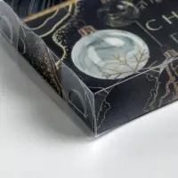 Коробка для кондитерских изделий с PVC крышкой &laquo;Снежинка&raquo;, 10.5 х 21 х 3 см