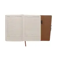 Ежедневник недатированный формат А5, с клапаном, 96л, линия, пвх, Серый