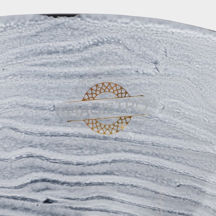 Салатник Magistro &laquo;Рифл&raquo;, 350 мл, d=14,7 см, стекло, голубой