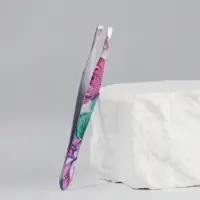 Пинцет скошенный, узкий, 8.5 см, рисунок МИКС