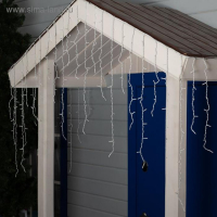 Гирлянда &laquo;Бахрома&raquo; 3 &times; 0.9 м, IP44, УМС, белая нить, 232 LED, свечение тёплое белое, 220 В