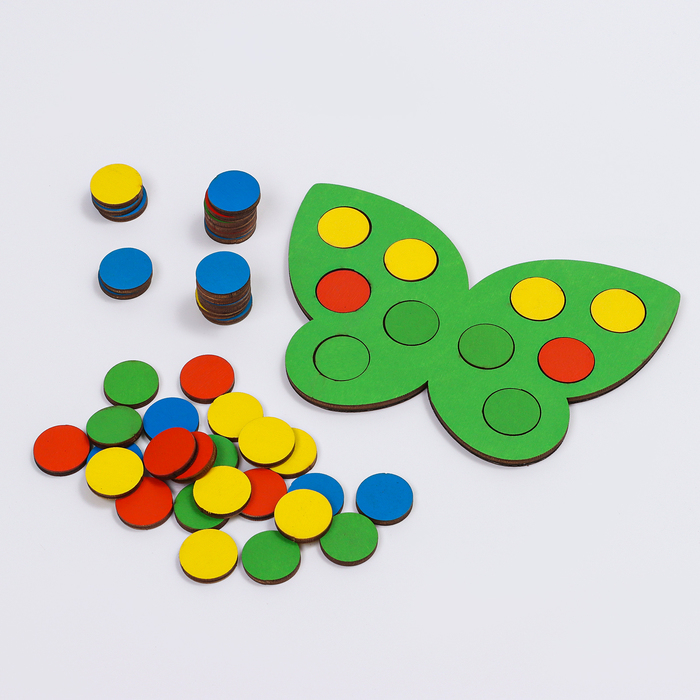 Мозаика &laquo;Бабочки&raquo;, 4 бабочки, 40 кружков d= 2 см