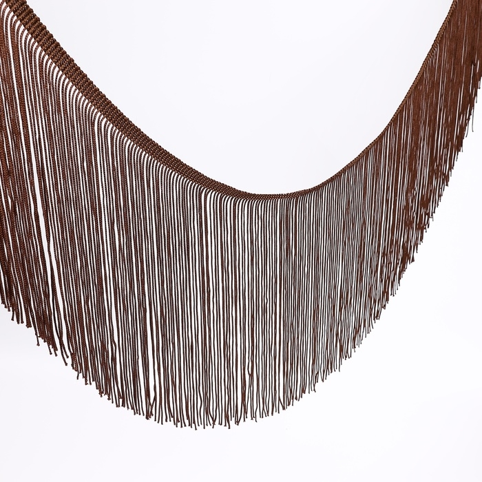 Тесьма декоративная &laquo;Бахрома&raquo;, 20 см, 5 &plusmn; 0,5 м, цвет кофейный