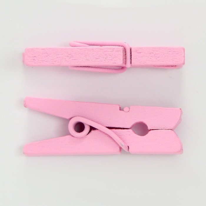 Набор прищепок для декора 50 шт., розовые &mdash; 2,5 см