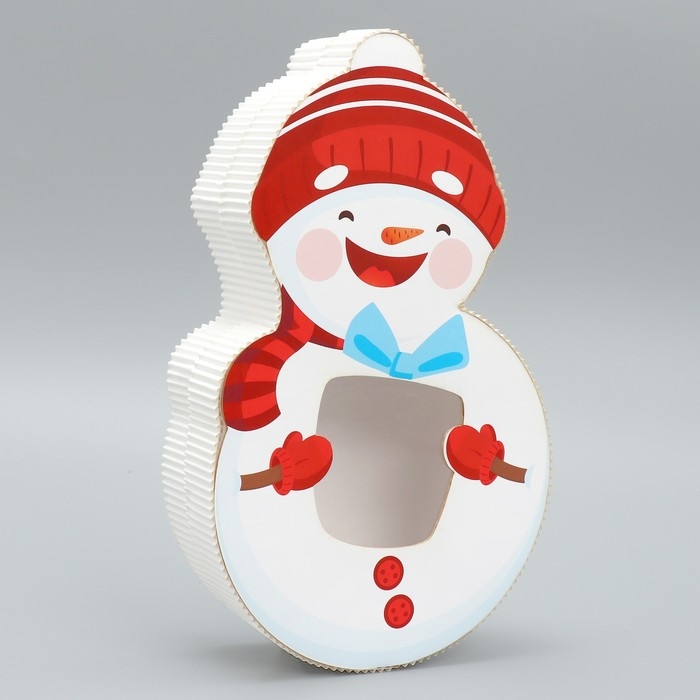 Коробка подарочная &laquo;Снеговик&raquo;, 15.2 х 25.1 х 5 см, Новый год