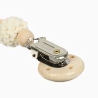 Держатель для соски - пустышки &laquo;Сердце&raquo;, деревянный, цвет бежевый