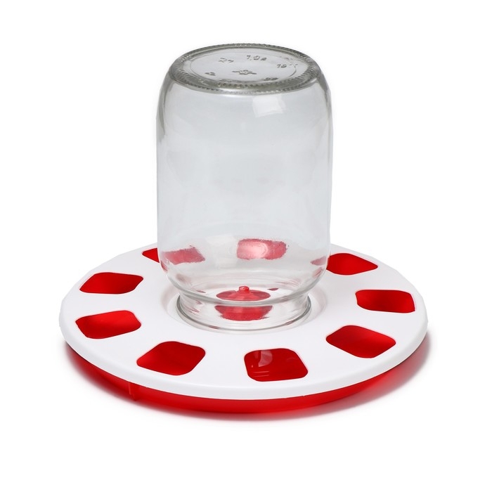 Поилка для домашней птицы, под банку и бутылку, d = 220 мм, МИКС