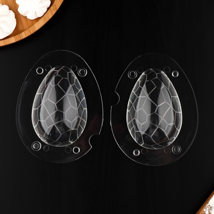 Молд для шоколада KONFINETTA &laquo;Шоколадное яйцо&raquo;, силикон, 14&times;11,5&times;9 см, цвет прозрачный