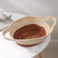 Корзина для хранения плетёная ручной работы Доляна &laquo;Тэри&raquo;, с ручками, 40&times;24&times;12 см, цвет коричневый