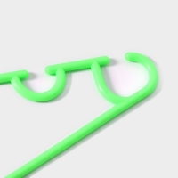 Плечики - вешалки для одежды Доляна, 26,5&times;14 см, 10 шт, детские, цвет зелёный