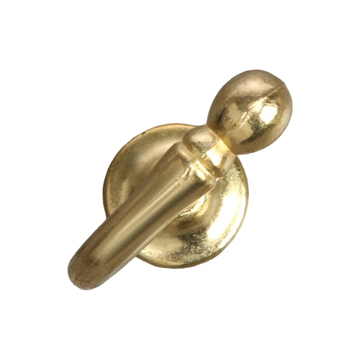 Крючок для штор KS003, однорожковый, цвет золото