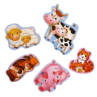 Макси- пазлы &laquo;Кто чей малыш&raquo;, 5 пазлов, 20 деталей