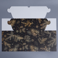 Коробка складная на 6 капкейков с окном &laquo;Поздравляю с Новым годом!&raquo;, 25 х 17 х 10 см, Новый год