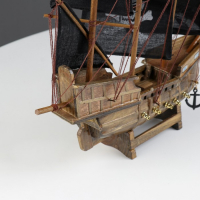 Корабль &laquo;Уида&raquo;, 33х8х29 см, пиратский, черные паруса