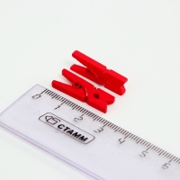 Набор прищепок для декора 50 шт., красные &mdash; 2,5 см