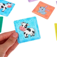 Мемо-игра: развивающие наклейки - присоски многоразовые для игры в ванной &laquo;Мамы и малыши&raquo;, найди пару, 6 пар, 12 стикеров EVA, Крошка Я