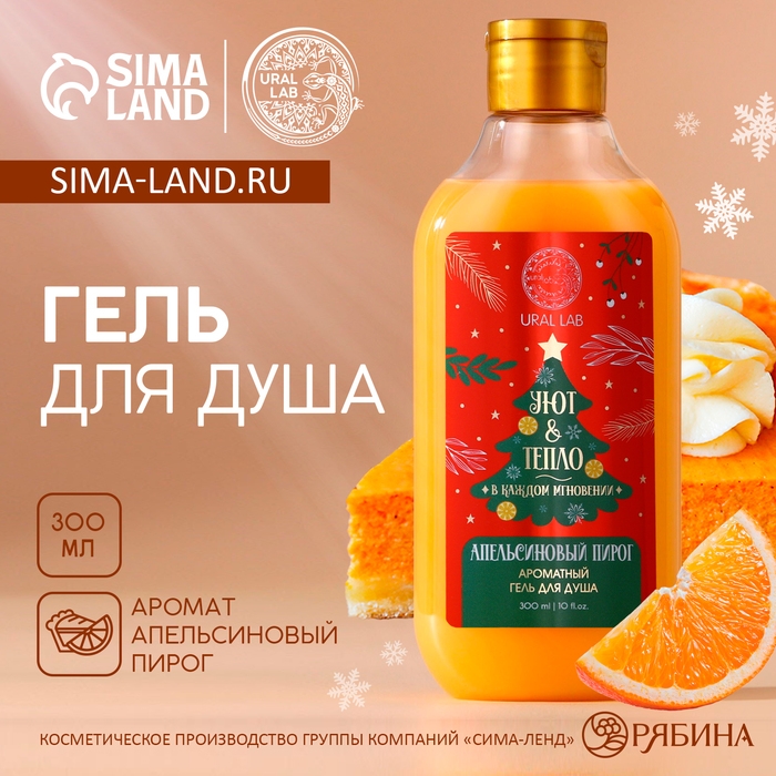 Новый Год. Гель для душа, 300 мл, аромат апельсинового пирога