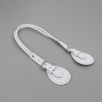 Ручка для сумки, шнуры, 60 &times; 1,8 см, с пришивными петлями 5,8 см, цвет белый/серебряный